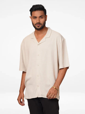 Beige Cuban Collar Shirt The One Shirt That Makes Getting Dressed Easy