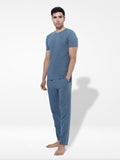 Men's Summer T-Shirt & Full Pants Set in Goblin Blue - Inteblu™