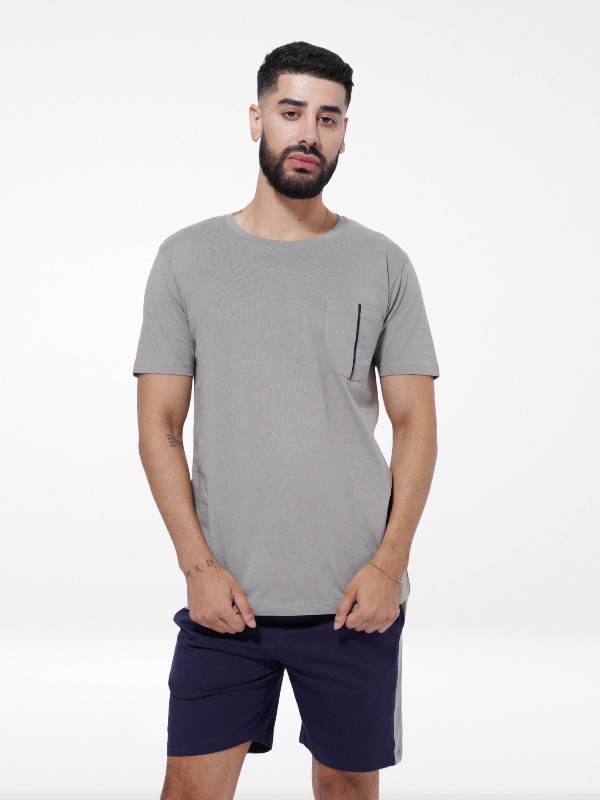 Men's Cotton Pocket T-Shirt & Short’s Set - Inteblu™