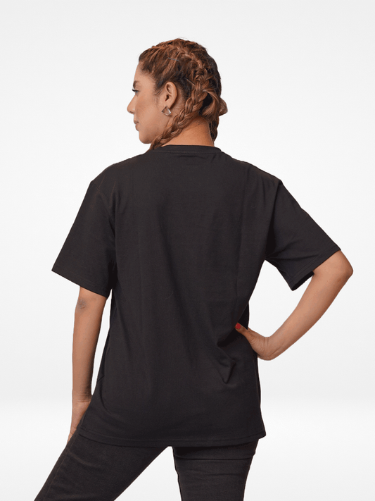 Women's Graphics Logo Print T-shirt with Short Sleeves and Round Neck