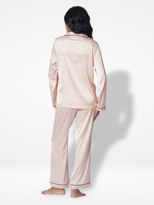 Women's Satin Notch collar & Full Sleeve Sleepwear set |Satin Fabric - Inteblu™