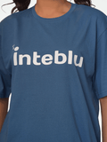 Women Graphics Logo Print T-shirt with Short Sleeves and Round Neck - Inteblu™
