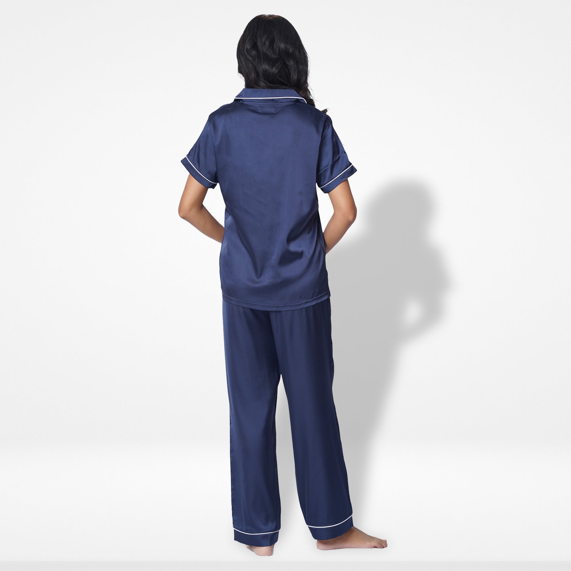 Women's Short-Sleeve Satin Pajama Set (Copy) - Inteblu™