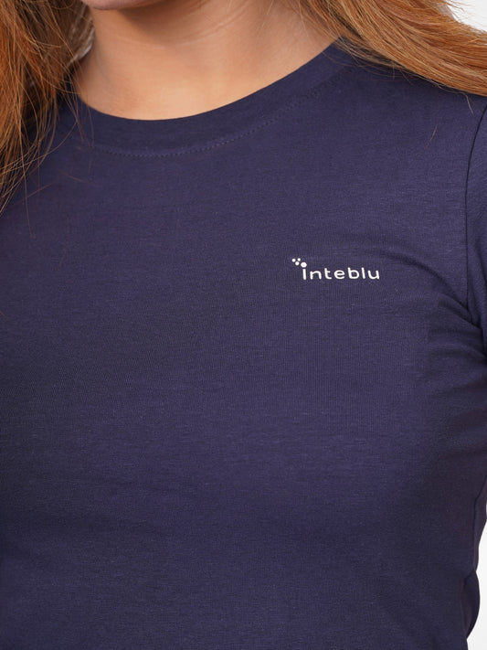 Women Crew Neck Crop Top - Inteblu™