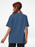 Women Cute Bear Print T-shirt with Short Sleeves and Round Neck - Inteblu™