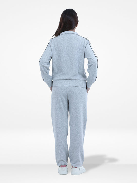 Women's Zip-Through Jacket High Collar, Regular Fit Long Sleeve Outerwear for Effortless Style & Comfort