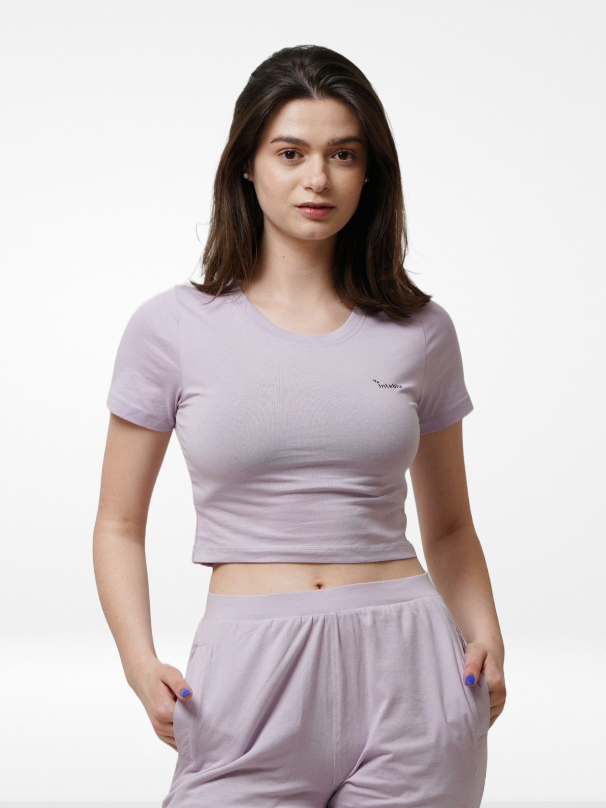 Women Crew Neck Crop Top - Inteblu™