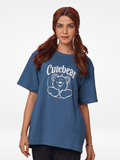 Women Cute Bear Print T-shirt with Short Sleeves and Round Neck - Inteblu™