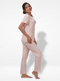 Women Short Sleeve Cotton Loungewear Set - Inteblu™