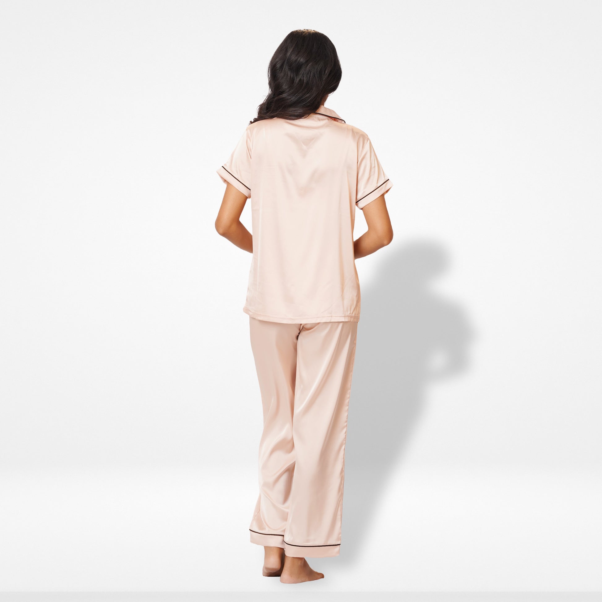 Women's Short-Sleeve Satin Pajama Set (Copy) - Inteblu™