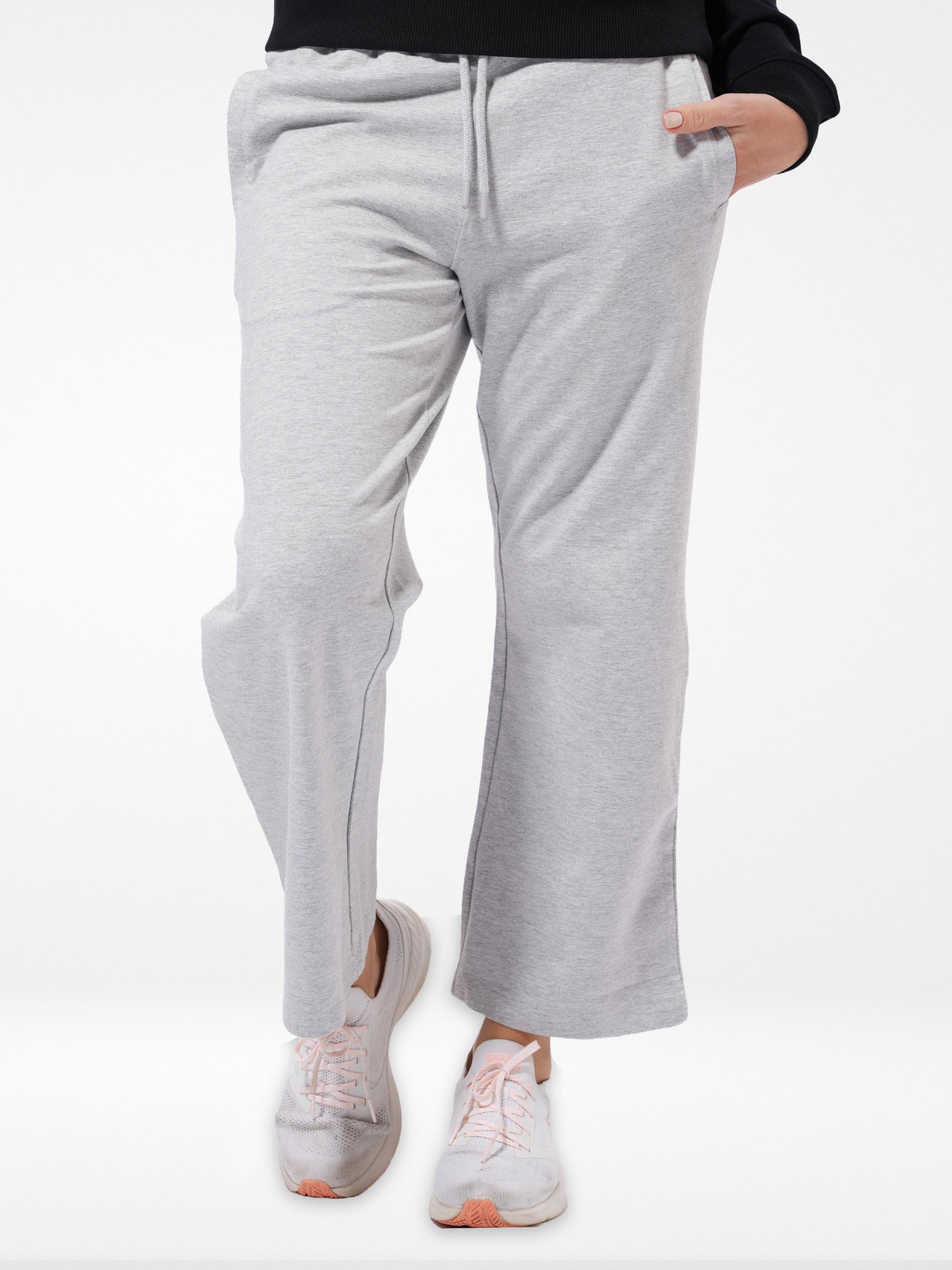 Cozy Open Leg Palazzo Sweatpants - Inteblu™