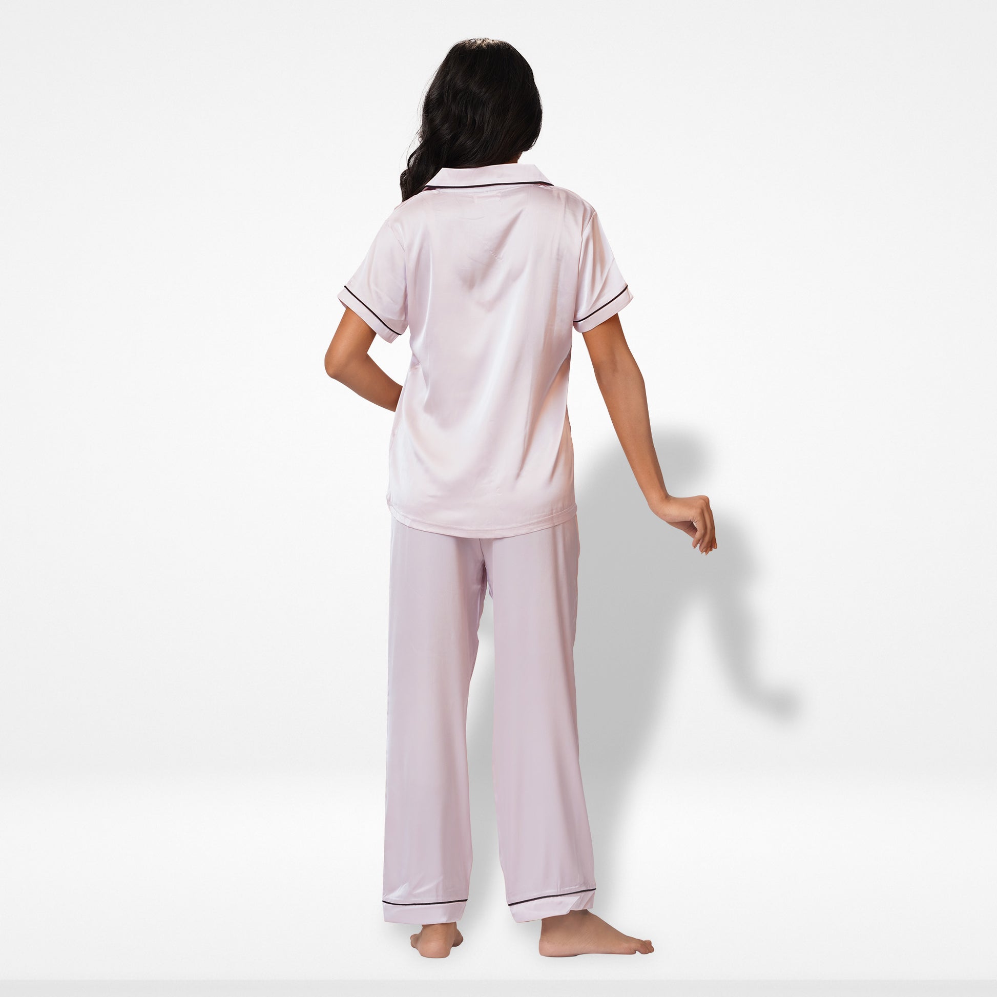 Women's Short-Sleeve Satin Pajama Set (Copy) - Inteblu™