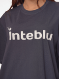 Women Graphics Logo Print T-shirt with Short Sleeves and Round Neck - Inteblu™