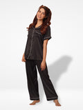 Women Satin Sleepwear Notch collar sleepwear set in Satin fabric - Inteblu™