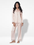 Women's Satin Notch collar & Full Sleeve Sleepwear set |Satin Fabric - Inteblu™