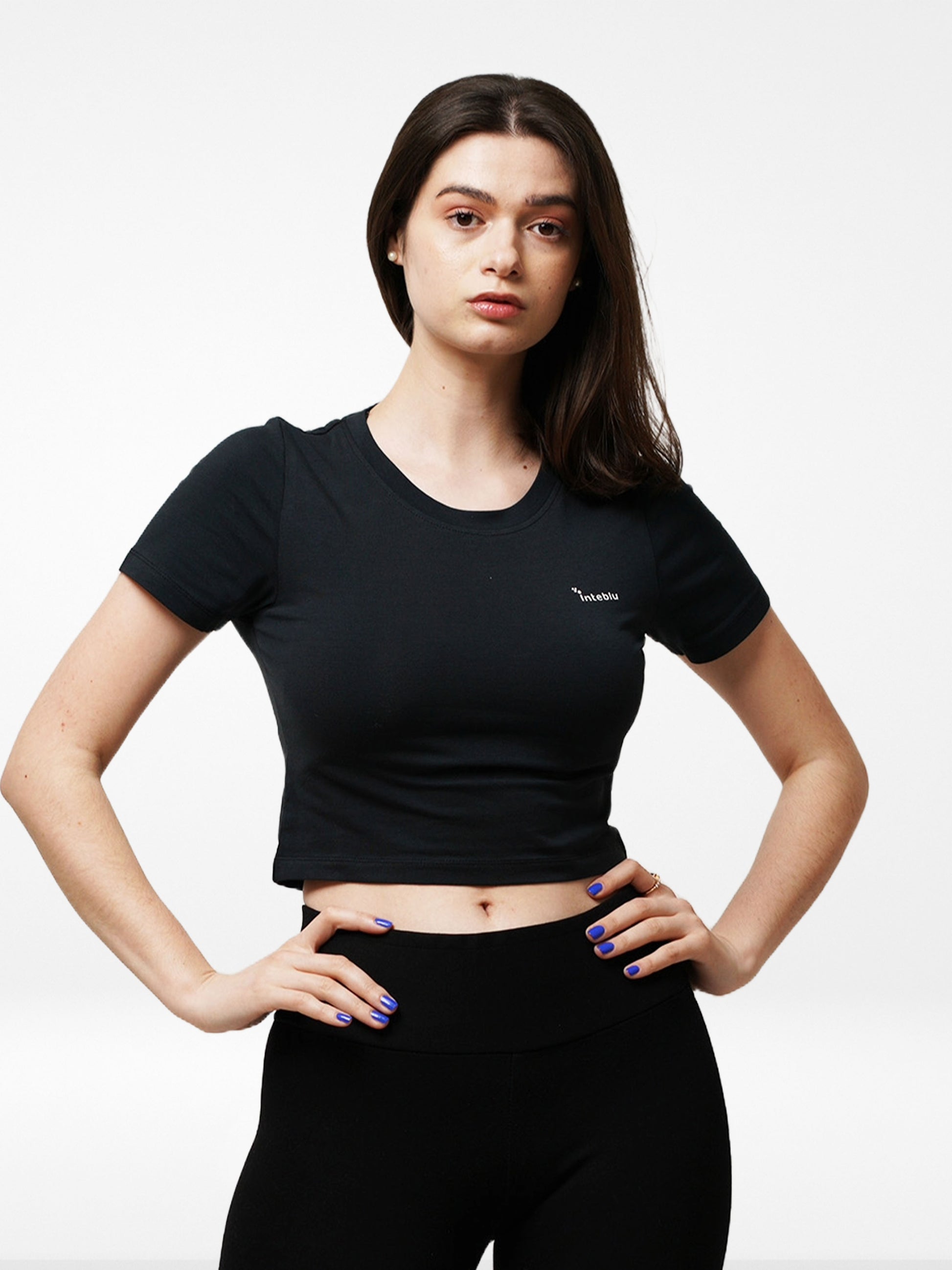 Women Crew Neck Cropped T-Shirt - Inteblu™