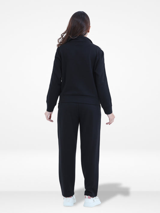 Women's Zip-Through Jacket High Collar, Regular Fit Long Sleeve Outerwear for Effortless Style & Comfort