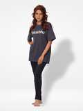 Women Graphics Logo Print T-shirt with Short Sleeves and Round Neck - Inteblu™