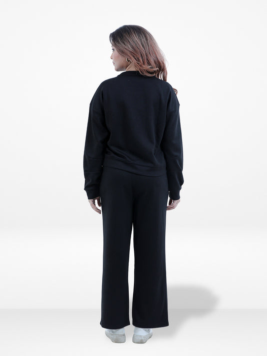 Women's Two-Piece Sweatshirt Set Long Sleeve Top & Jogger Pants, Comfortable & Stylish Lounge Wear