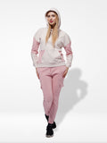 Women Pink Hoodies Joggers Set in Premium Cotton | Stylish Lounge and Relaxation Wear - Inteblu™