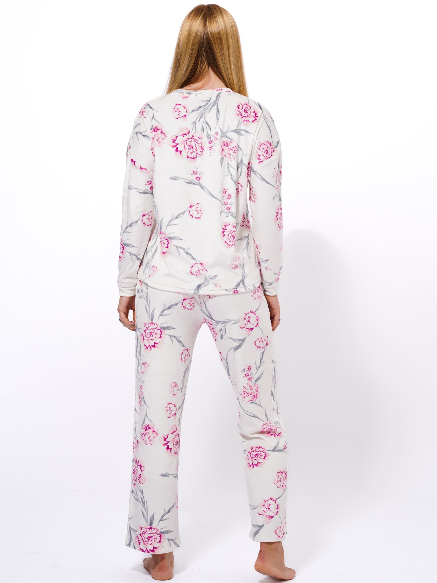 Floral Print Pajamas - Women's Sleepwear Set | CozyPJs - inteblu