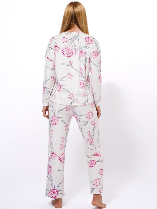 Floral Print Pajamas - Women Sleepwear Set | CozyPJs - Inteblu™