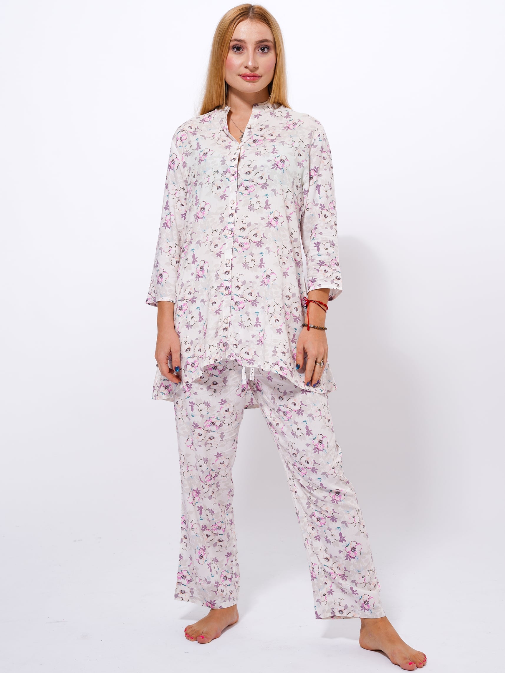 Floral PJs for Women - Cute Spring Sleepwear Set - inteblu