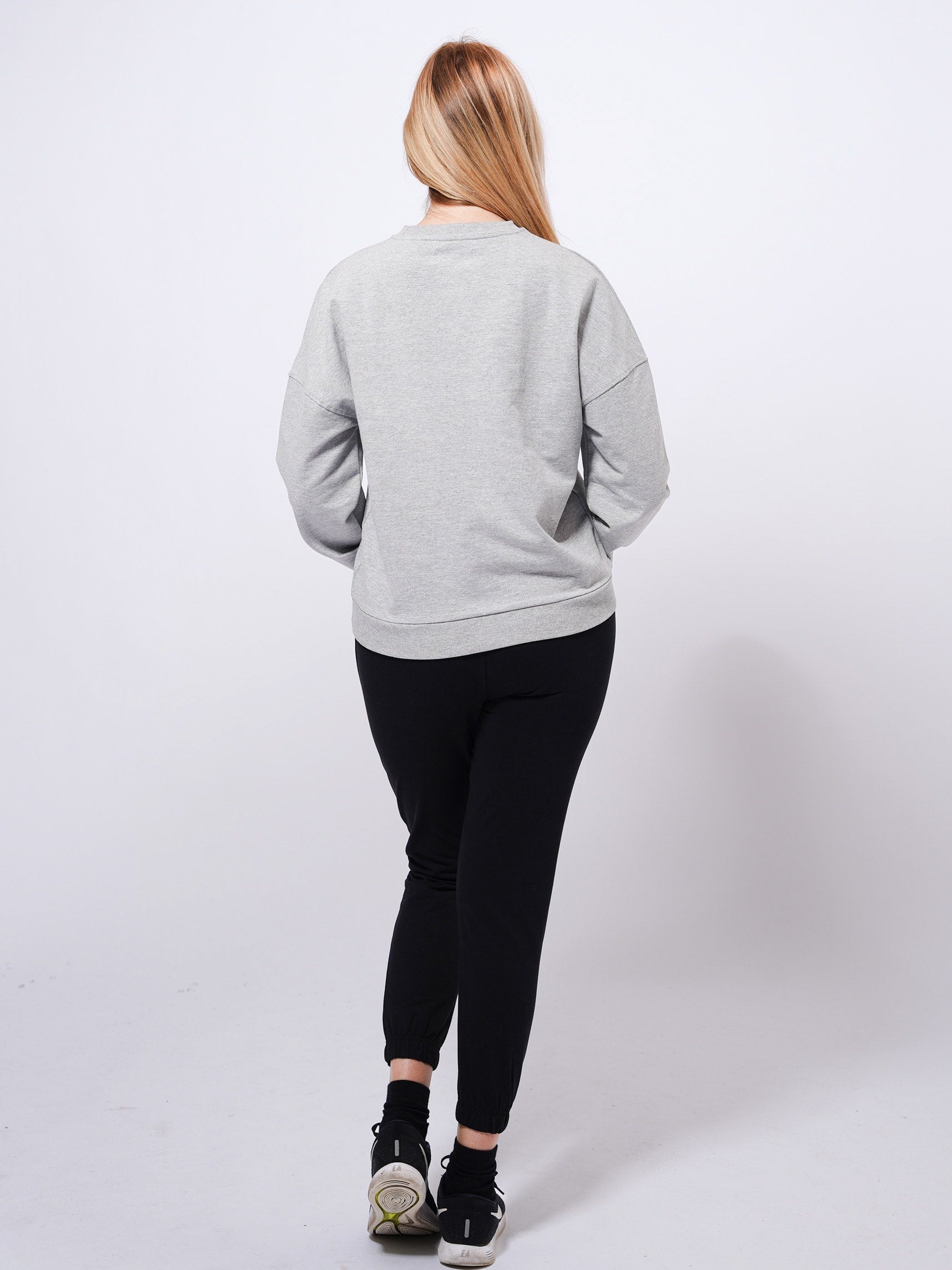 Women’s Hooded Sweatshirts in Grey Mélange Color - inteblu