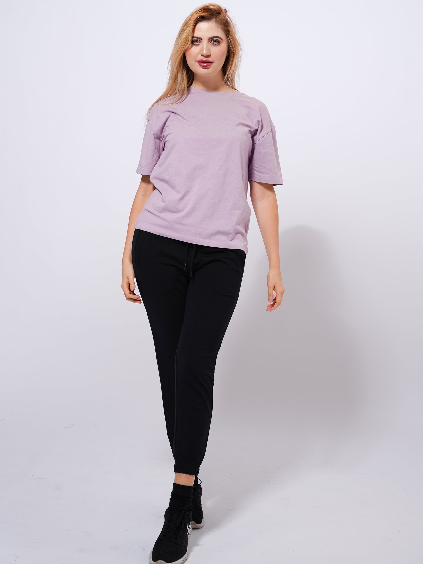 Women Oversized Dance fit T-Shirt - Lilac - Inteblu™