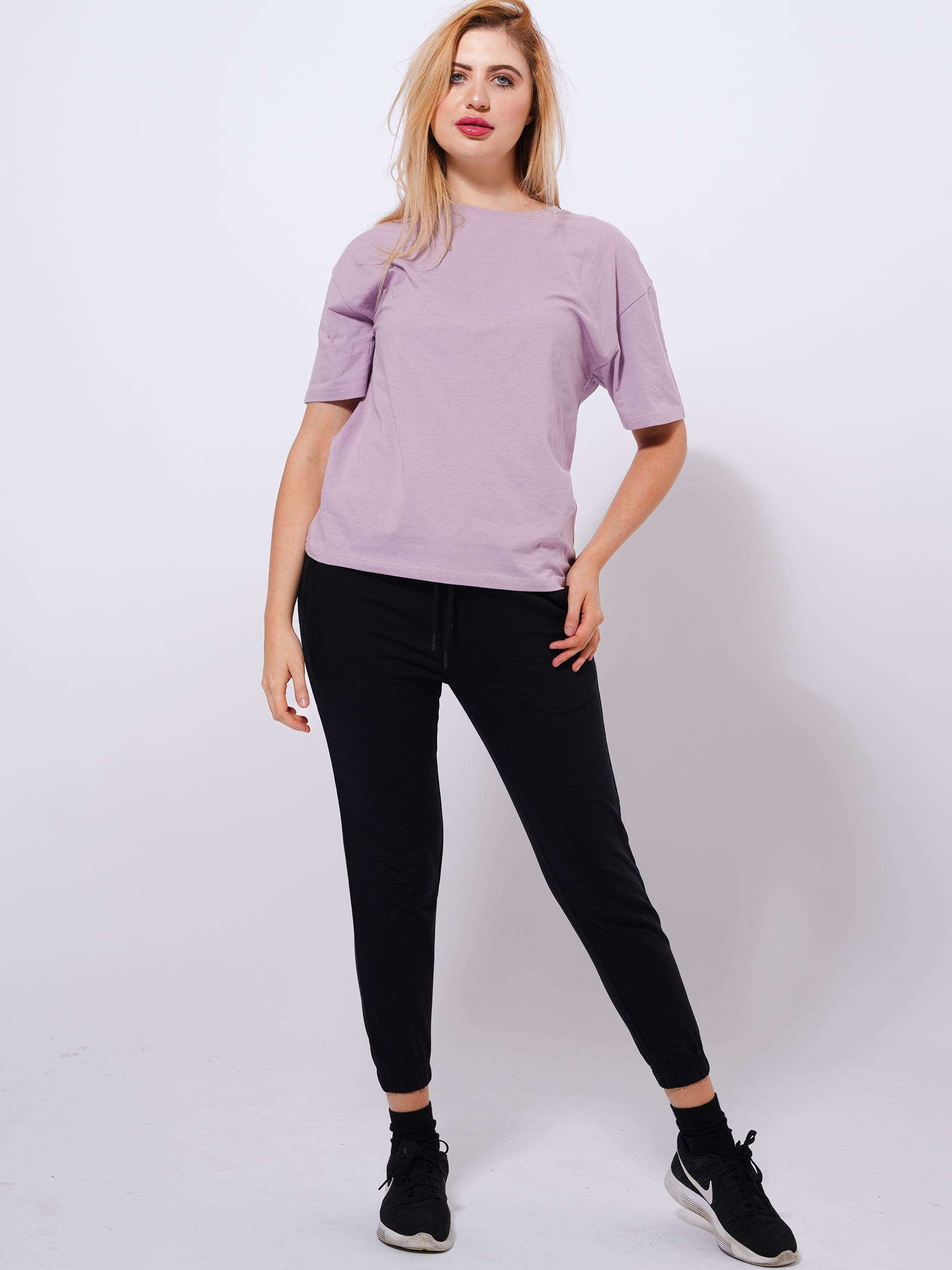 Women Oversized Dance fit T-Shirt - Lilac - Inteblu™