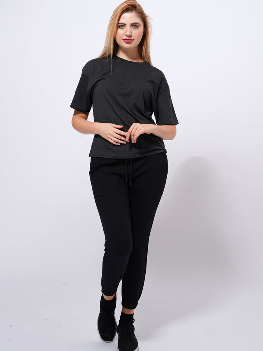 Women's Oversized Dance fit T-Shirt - Black - Inteblu™