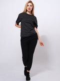 Women's Oversized Dance fit T-Shirt - Black - Inteblu™