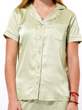 Women Satin Sleepwear Notch collar sleepwear set in Satin fabric - Inteblu™