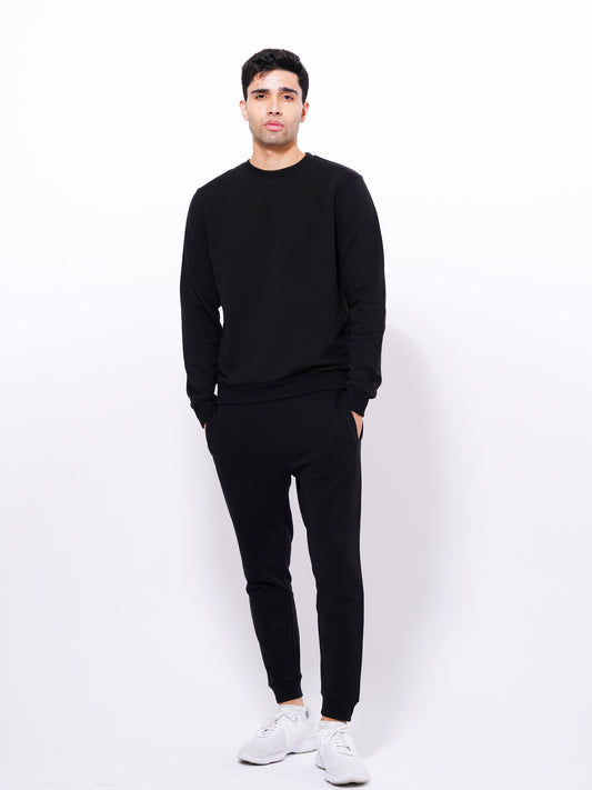 Men's Cotton Sweatshirts in Black Color - inteblu