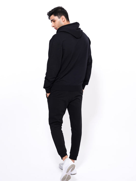 Premium Black Cotton Hoodies for Men - Inteblu™