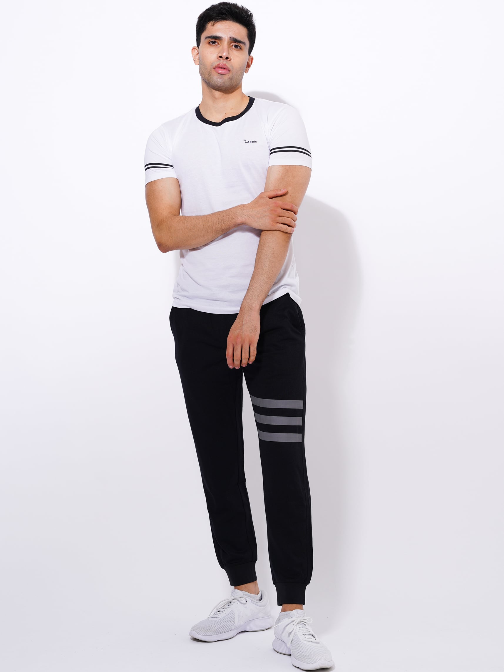 Striped Cotton Loungewear for Men - inteblu