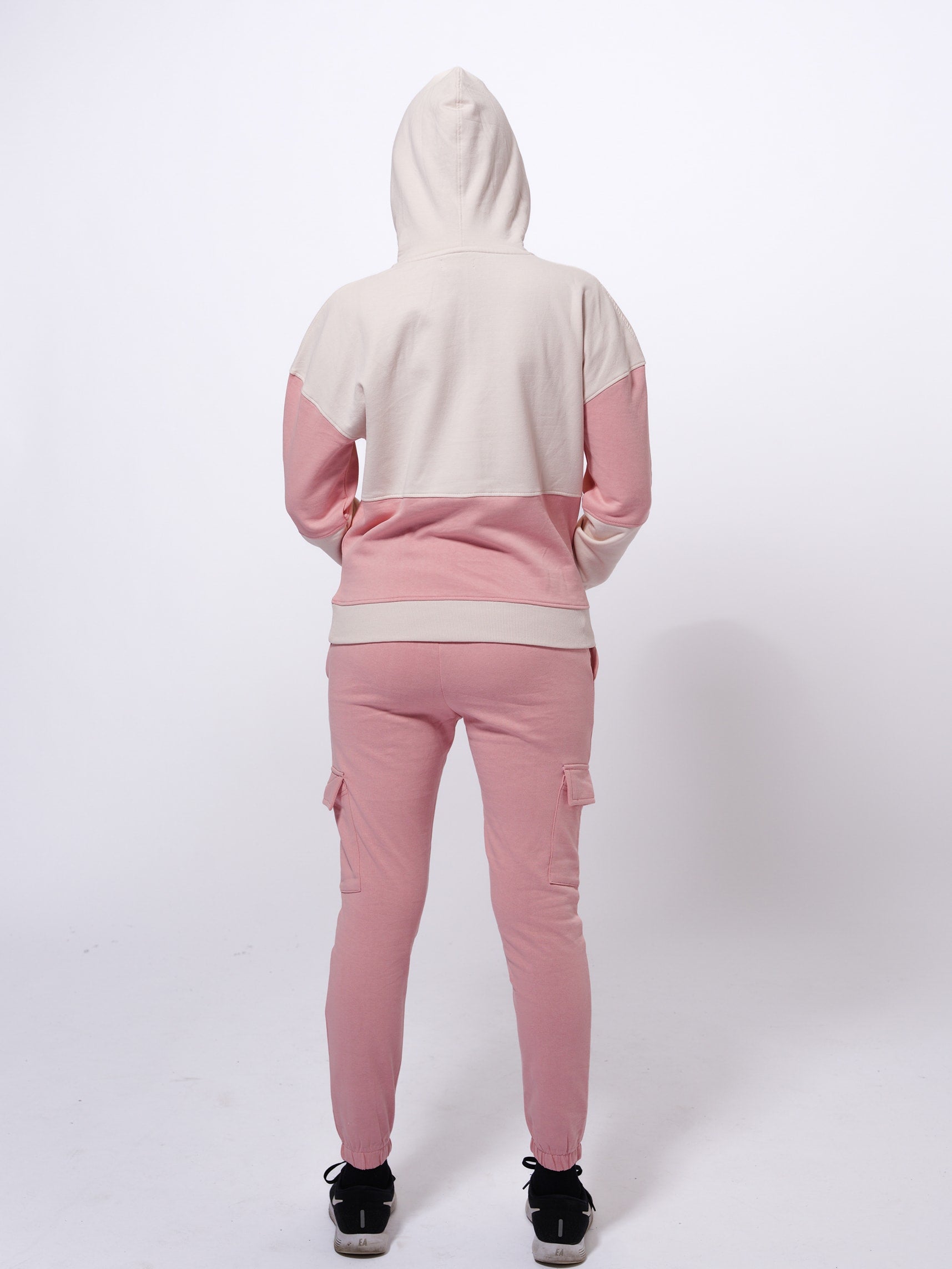 Women's Pink Hoodies & Joggers Set in Premium Cotton | Stylish Lounge and Relaxation Wear - inteblu