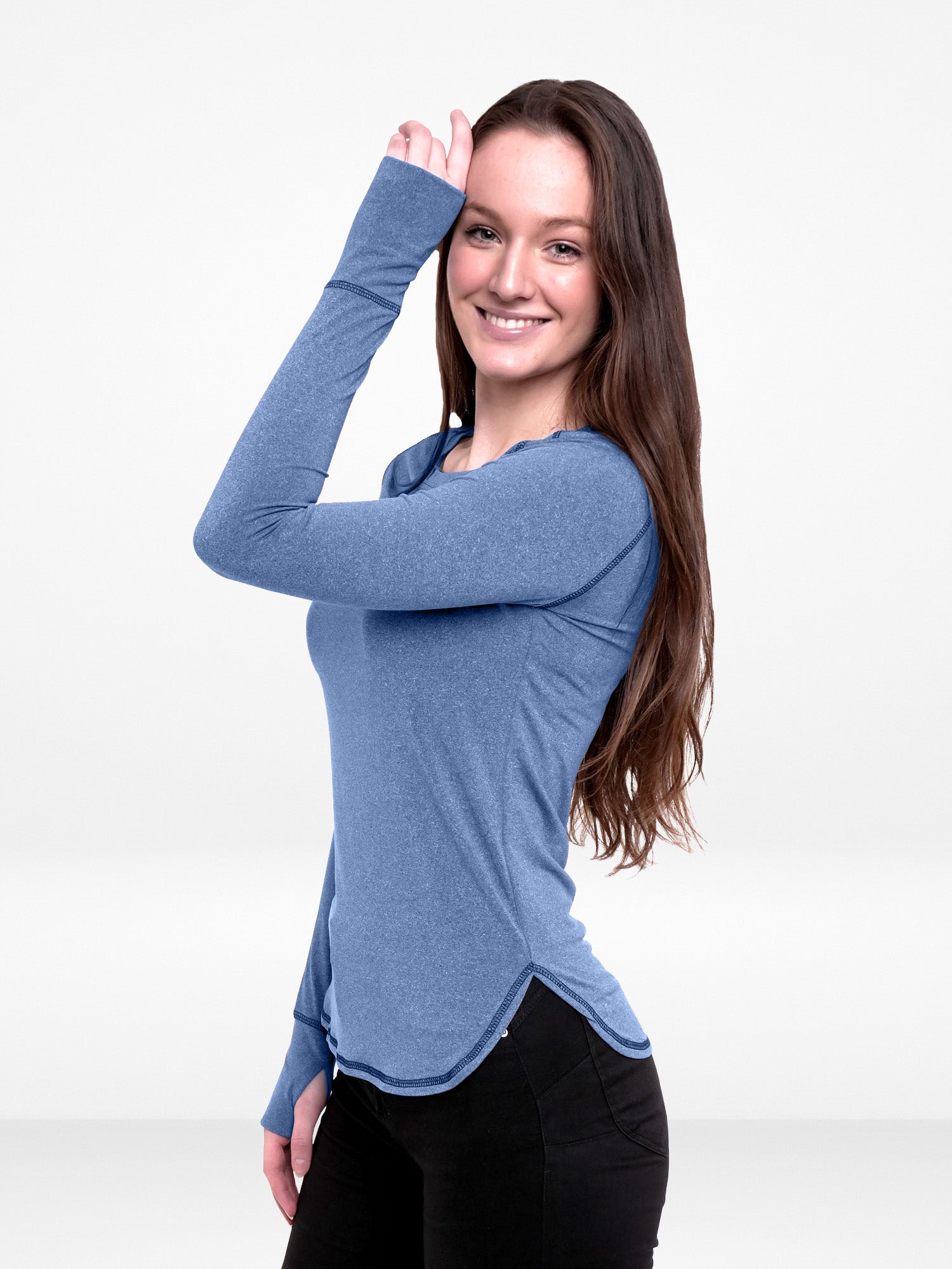 Loose Fit Quick Dry Long Sleeve Gym Yoga Tops T-Shirt - Inteblu™