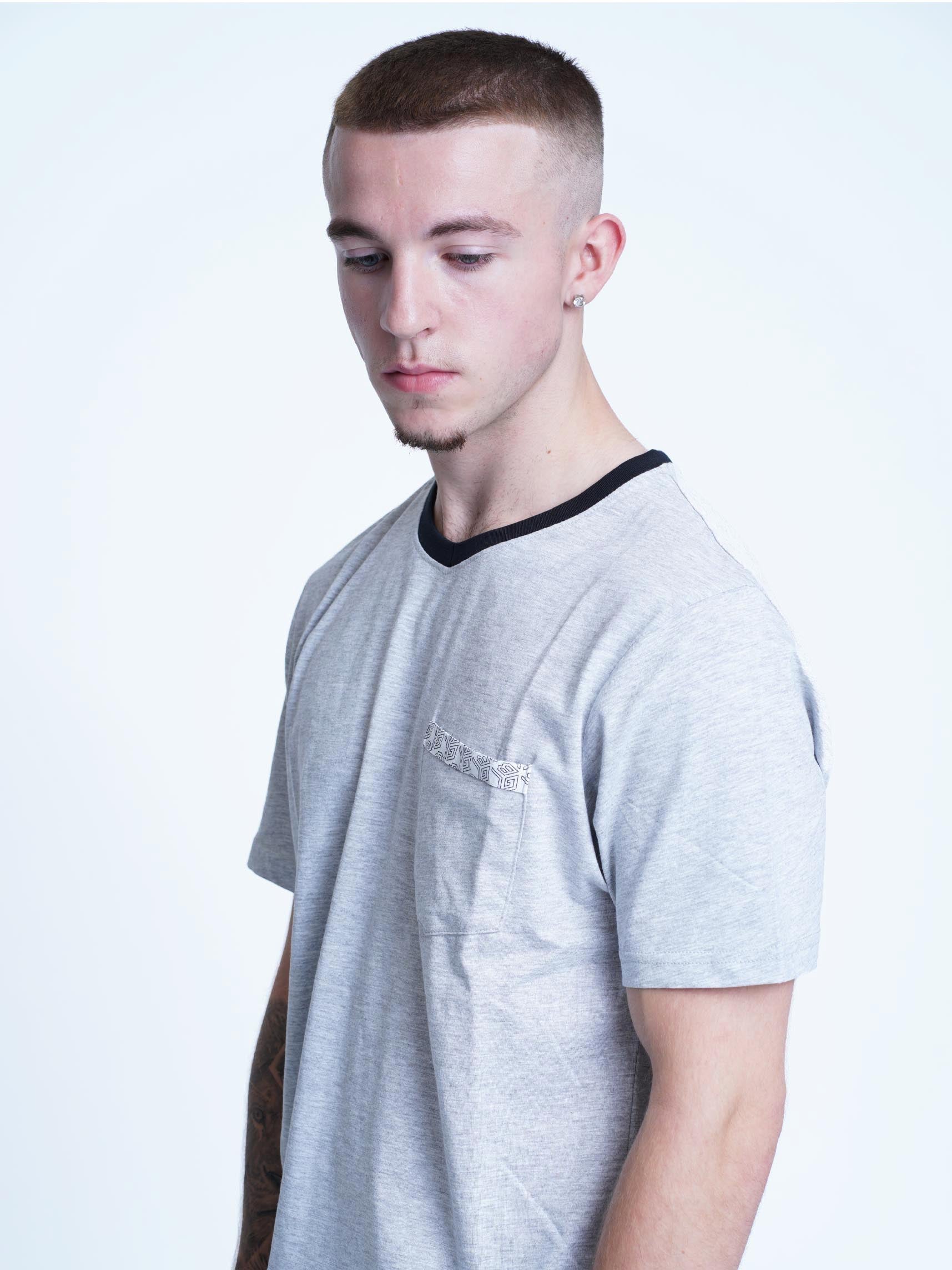 Men Regular Fit T-shirt With Chest Pocket - Inteblu™