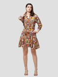 Red Abstract Women's AOP Tops | Floral Tops - Inteblu™