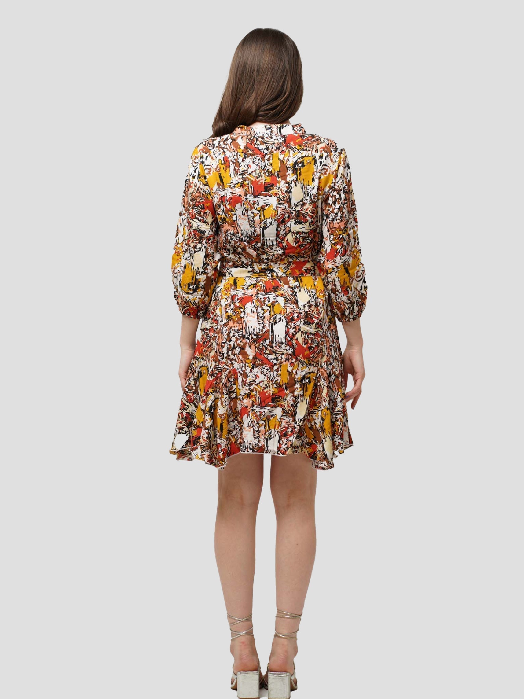 Red Abstract Women's AOP Tops | Floral Tops - Inteblu™