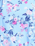 Short Sleeve Floral Pajama Sets - inteblu