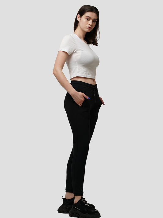 Women Crew Neck Crop Top - inteblu